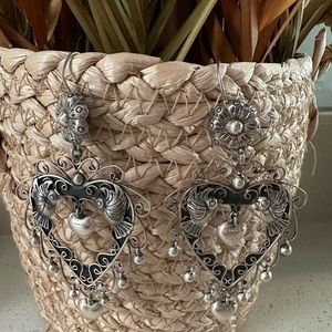 Mexican sterling earrings / pendant